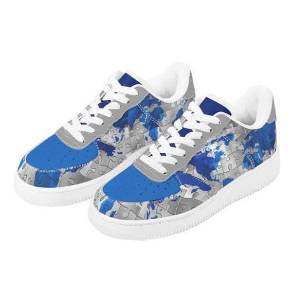 Puzzle Men's Low Top Leather Shoes