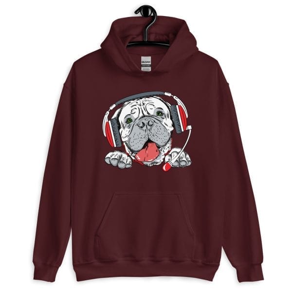 Cute Dog with Headphones - Unisex Hoodie