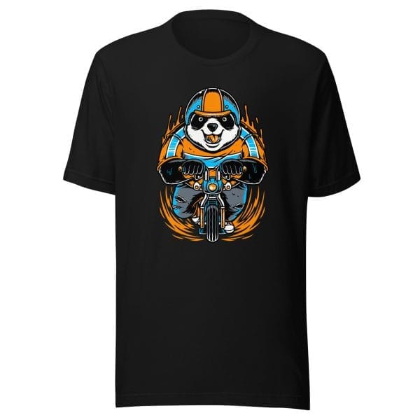Panda Rides Bicycles - Unisex t-shirt