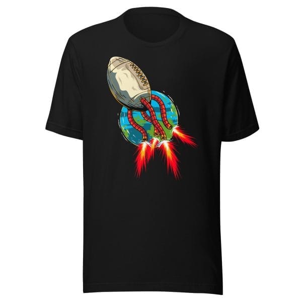 Rugby Ball Alien Spaceship - Unisex t-shirt