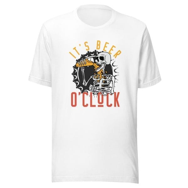 Skeleton Drinks Beer - Unisex t-shirt