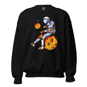 The Astronaut is Sitting Sweatshirt featuring a bold astronaut design.