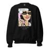Cartoon Comic Girl Talking on the Telephone Sweatshirt featuring a fun and quirky cartoon design.