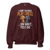 Funny Chess Quotes Sweatshirt featuring a whimsical chess-themed design.