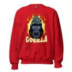Gorilla Sweatshirt featuring a bold gorilla design.