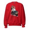 Harley Biker Bear Sweatshirt featuring a bold design of a bear riding a motorcycle.