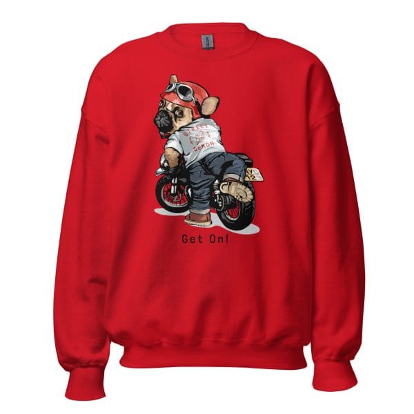 Harley Biker Bear Sweatshirt featuring a bold design of a bear riding a motorcycle.