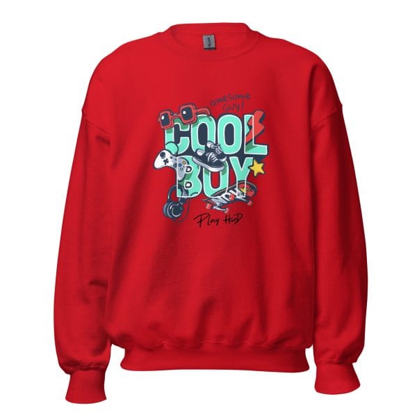 Cool Boy Slogan Sweatshirt featuring a bold and confident slogan.