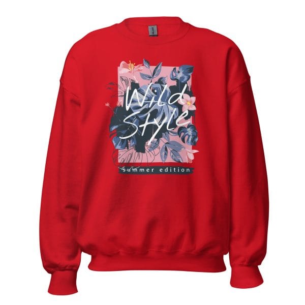 Wild Style Slogan Sweatshirt featuring a bold and edgy slogan design.
