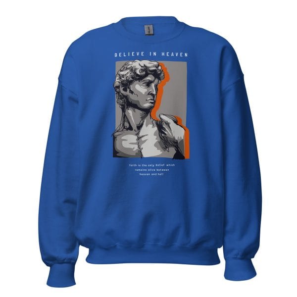 Believe in Heaven Sweatshirt featuring an inspiring and uplifting design.