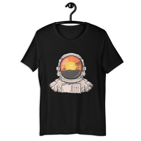Astronaut Sunset - Unisex t-shirt with Double-Sided Print
