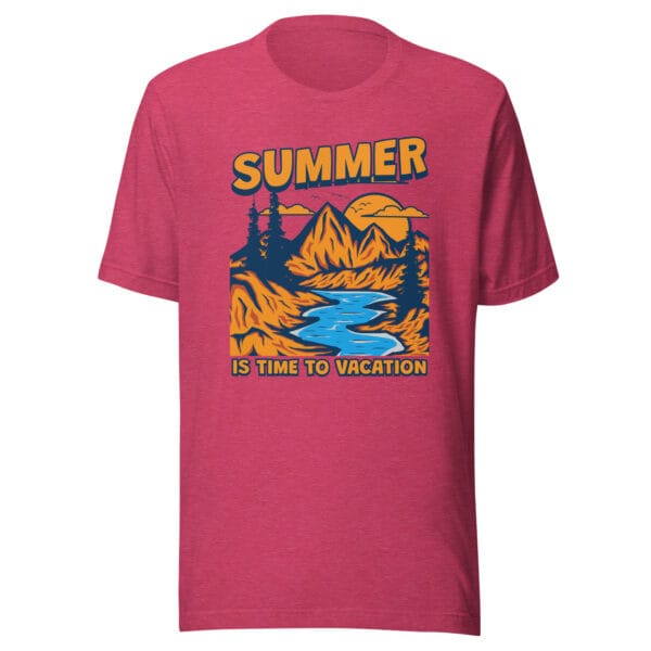 Summer Time Vacation Mountain - Unisex t-shirt with Double-Sided Print
