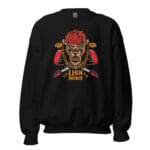 Lion Rocker Sweatshirt featuring a bold and edgy lion rocker design.
