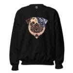 Cyber Pug Sweatshirt featuring a bold and futuristic cyber pug design.
