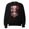Japanese Kitsune mask sweatshirt with intricate detailing