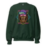 The King of Cool Sweatshirt featuring a bold and stylish lion with a jacket design.