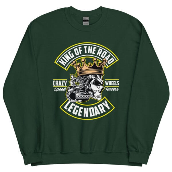 King of the Road Sweatshirt featuring a bold and adventurous design.
