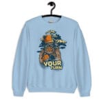 Unisex sweatshirt with an energetic Monkey’s Turn design