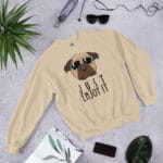 Pug Life Sweatshirt featuring a bold and playful pug design.