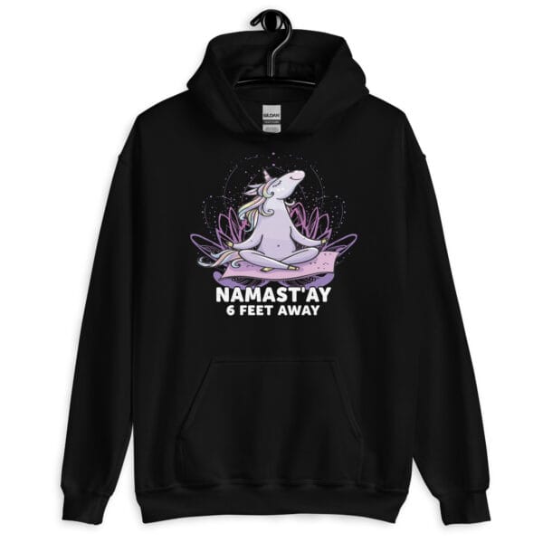 Unicorn Zen Hoodie featuring a serene unicorn in a zen pose.