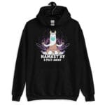 Llama Zen Hoodie featuring a serene llama in a zen pose.