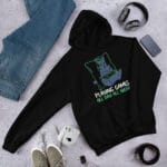 Cat Got Game Hoodie featuring a bold and playful cat playing video games graphic.
