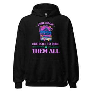 Spellbinding Magic Hoodie featuring a bold D&D-inspired graphic and quote.