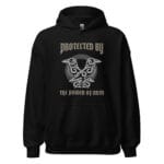 Protected by the Power of Odin Hoodie featuring a bold Norse mythology-inspired design.