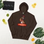 Canada Day Goose Hoodie featuring a playful and patriotic duck cartoon illustration.
