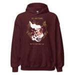 Joyful Journey Hoodie featuring a beautiful Art Nouveau-inspired illustration of a woman.