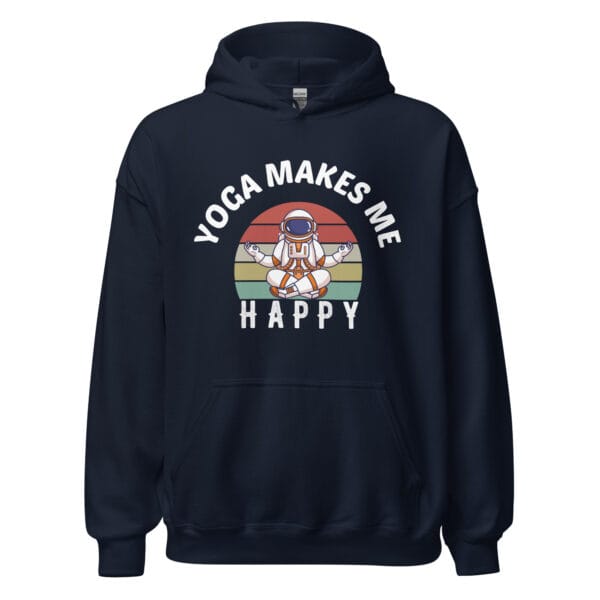 Cosmic Yoga Hoodie featuring a stunning cosmic yoga design.