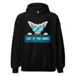 Hood Cat Hoodie featuring a striking exotic cat graphic.
