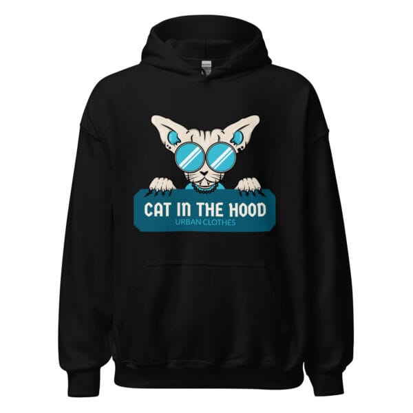 Hood Cat Hoodie featuring a striking exotic cat graphic.