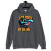 Happy Pup Hoodie featuring a cheerful dog illustration.