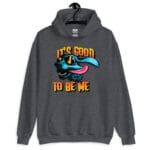 Happy Pup Hoodie featuring a cheerful dog illustration.