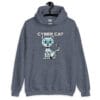 Robo Cat Hoodie featuring a bold cyber cat illustration.