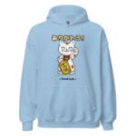 Japanese Charm Hoodie featuring a traditional Japanese cat illustration.