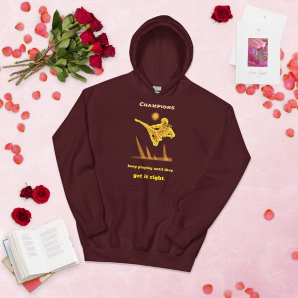 Practice Makes Perfect Hoodie featuring a clean and inspiring motivational print.
