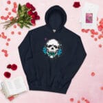 Skull Power Hoodie featuring a striking skull print.