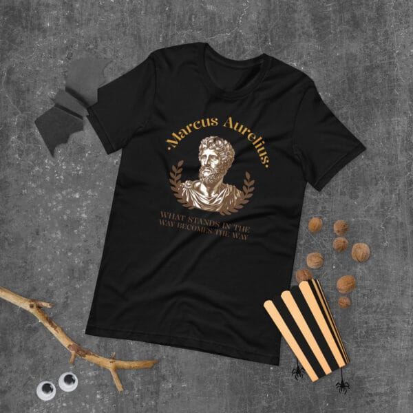 Marcus Aurelius: What stands in the way becomes the way - Unisex t-shirt