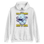 Keep It Old-Fashioned Unisex Hoodie featuring a bulldog in a cap design on the front.