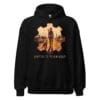 Adapting to the New World Unisex Hoodie with a striking design symbolizing transformation and resilience.