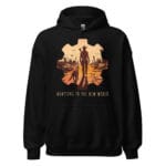 Adapting to the New World Unisex Hoodie with a striking design symbolizing transformation and resilience.
