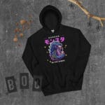 Horror Monster in the Highs Unisex Hoodie with a detailed spooky monster design on the front.