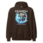 Fighting for What Is Right Unisex Hoodie with a striking design of a courageous figure standing for justice.