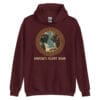 Empires' Silent Roar Unisex Hoodie with a bold design of a gladiator and lion locked in an intense gaze.