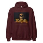 Royalty Unisex Hoodie with a striking skull design symbolizing power and majesty.