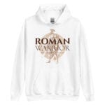 Roman Warrior Unisex Hoodie showcasing a detailed graphic of a Roman soldier.