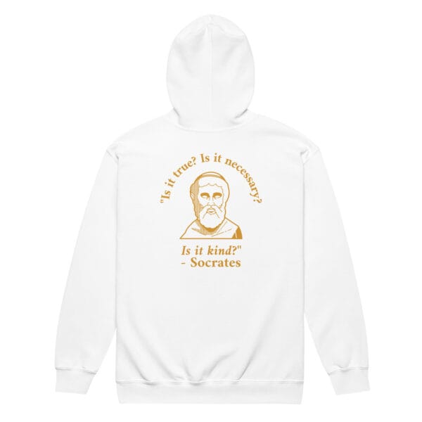 Is it true? Is it necessary? Is it kind? - Unisex heavy blend zip hoodie