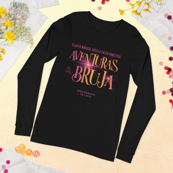 Unisex long sleeve tee featuring the ELLA ES MÁGICA fantasy movie-style design